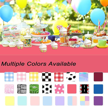WNINK 6 Pack Red Tablecloths Disposable Table Covers 54" x 108" Red Table Cloths for Bridal Shower Engagement Wedding Birthday Picnic Plastic Table Cloths for Parties