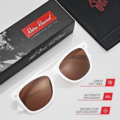 Retro Rewind Polarized Sunglasses for Men and Women - UV Protection Classic Sun Glasses