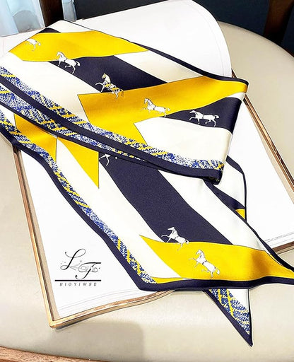 Head Scarf Hair Neck Scarves For Women Purse Bag Scarfs For Handbags Silky Long Thin Satin Headscarf Fashion