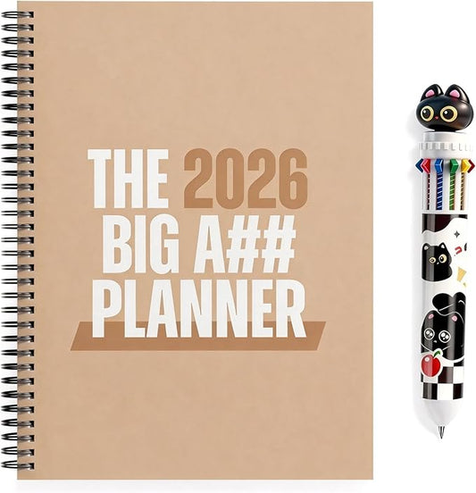 The Big A Planner – Design Your Amazing 2026, Oversized Desk Planner with Large Writing Space, Goal Setting Sections, Flexible Layout, January–December Planning Tool(Set A)