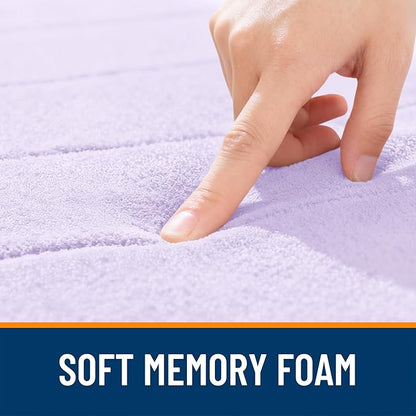 OLANLY Memory Foam Long Bathroom Rugs Runner 47x17, Super Soft Absorbent Bath Mat, Quick Dry, Machine Washable Shower Floor Rugs, Bathmat Carpet, Bathroom Home Decor Accessories, Lavender