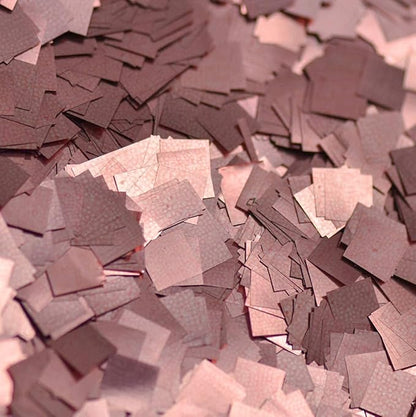 Ultimate Confetti, Fluttering Rose Gold Mylar Shiny Foil Metallic Confetti Squares - Lightweight and Slow-Falling Party Confetti for Cannon and Launcher Use - Best for Celebrations - 1 lb, 16 oz