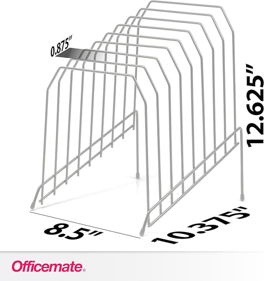 Officemate Large Incline Sorter, 8 Compartment, Wire, 8.5 x 10.375 x 12.625 Inches, Black (252120) (Pack of 6)