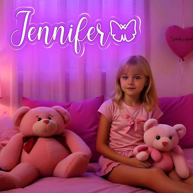 Custom Neon Sign – Personalized LED Neon Name Sign for Wall Decor, Bedroom, Birthday Gifts for 10 Year Old Girls, Wedding Proposal, Party Backdrop, Kids Room Decor, Customizable LED Light