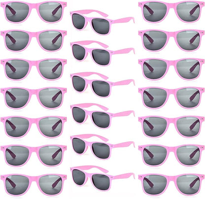 YQVIE 20 Pack Wholesale Sunglasses for Men Women in Bulk 70s Retro Cheap Glasses for Party Supplies