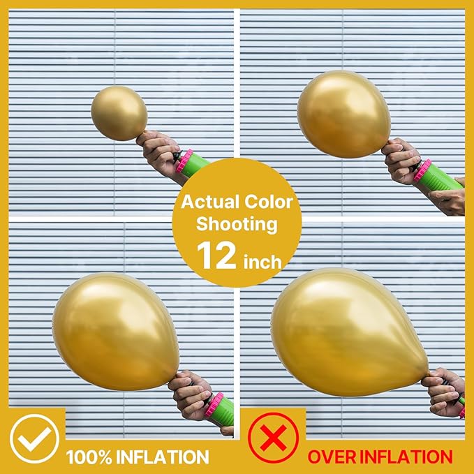 PartyWoo Gold Balloons 101pcs 12 Inch Gold Latex Helium Balloons for Birthday Wedding Anniversary Baby Shower Graduation Bachelorette Retirement Engagement Tea Casino Disco Party Decorations Gold-G101