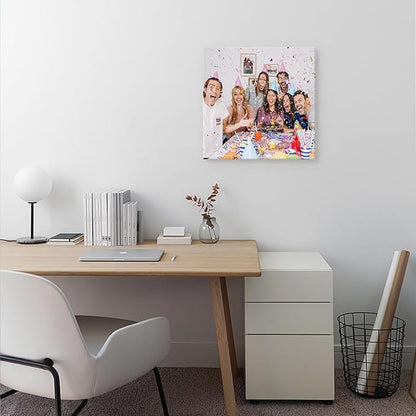 DBLAKI Personalized Custom Canvas Prints - Custom Framed Canvas Prints With Your Photos,Printed Photo To Canvas Wall Art Ideal for Home Decor Gifts Keepsakes 16" x16"