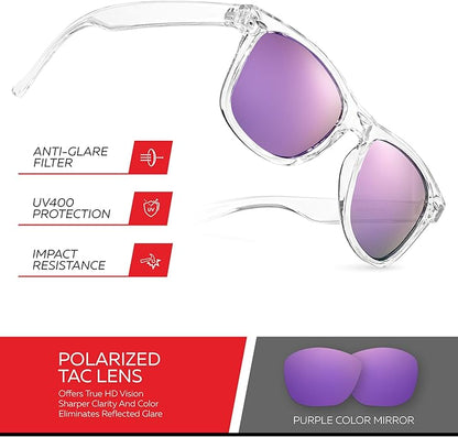 Retro Rewind Polarized Sunglasses for Men and Women - UV Protection Classic Sun Glasses