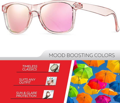Retro Rewind Polarized Sunglasses for Men and Women - UV Protection Classic Sun Glasses