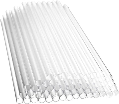 Disposable Clear Plastic Boba Straws 9 Inch - 8mm Wide Diameter Individually Wrapped (1200 Count Bulk) for Bubble Tea, Smoothie, Milkshake - Durable Drinking Straws for Home, Party, Commercial Use