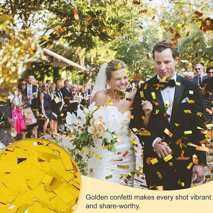 12 Inch Gold Confetti Poppers | 5 Pack Confetti Cannons for Weddings, New Years, Graduation, Anniversary and Any Celebration