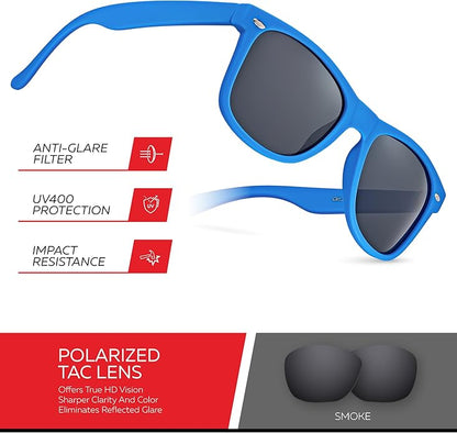 Retro Rewind Polarized Sunglasses for Men and Women - UV Protection Classic Sun Glasses