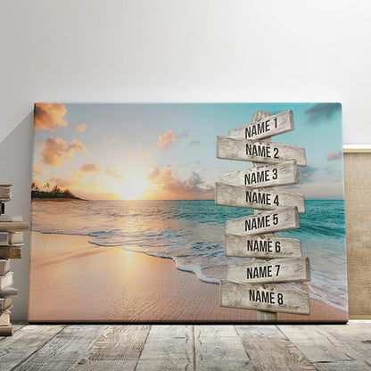 Dem Canvas Personalized Street Signs With Names, Photo Canvas Gifts For Family