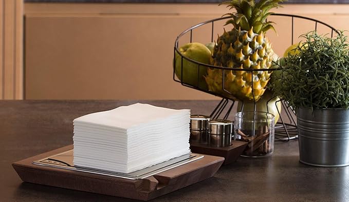 50 Count Disposable Hand Towels for Bathroom - Paper Guest Towels White Dinner Napkins, Linen Feel Guest Napkins Events Parties 16"x16"