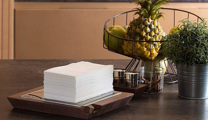 50 Count Disposable Hand Towels for Bathroom - Paper Guest Towels White Dinner Napkins, Linen Feel Guest Napkins Events Parties 16"x16"