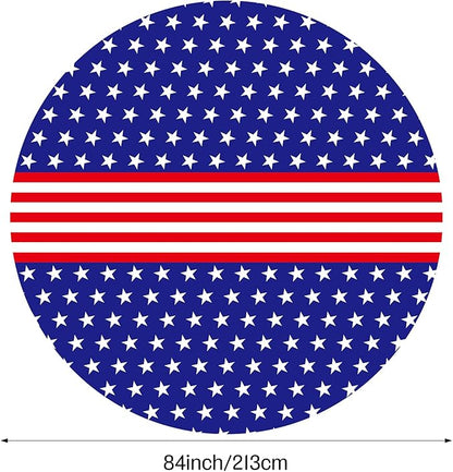 Oudain Veteran Day Tablecloth 84 Inch Plastic American Flag Tablecloths Disposable 4th of July Table Cover for Veterans Memorial Independence Day Patriotic Party Supplies
