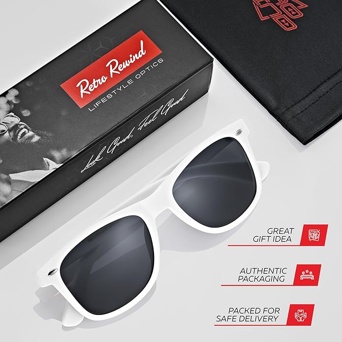 Retro Rewind Polarized Sunglasses for Men and Women - UV Protection Classic Sun Glasses