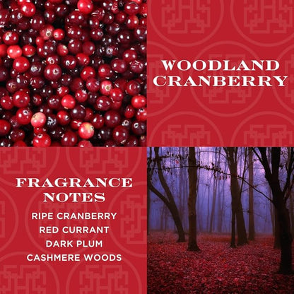HomeWorx by SLATKIN + CO. Candle- Woodland Cranberry, 8 oz. Premium Scented Candle - 25-35 Hours Burn Time
