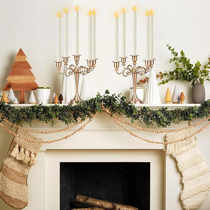 12PCS Flameless Taper Candles with 3D Flickering Flame Battery Operated Candles with 2 Remote with Button Cell Battery 10" Ivory LED Candlesticks Window Candle for Christmas Home Decor