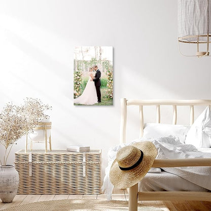 DBLAKI Personalized Custom Canvas Prints - Custom Framed Canvas Prints With Your Photos,Printed Photo To Canvas Wall Art Ideal for Home Decor Gifts Keepsakes 12" x18"