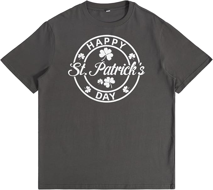 St. Patrick's Day Celebration Tee Beer Graphic Big and Tall Short Sleeve Cotton Festival Casual Gym Workout Tshirts