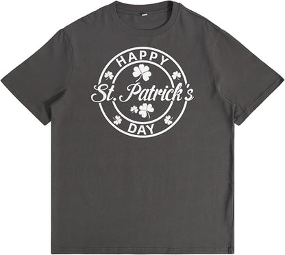 St. Patrick's Day Celebration Tee Beer Graphic Big and Tall Short Sleeve Cotton Festival Casual Gym Workout Tshirts