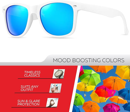 Retro Rewind Polarized Sunglasses for Men and Women - UV Protection Classic Sun Glasses
