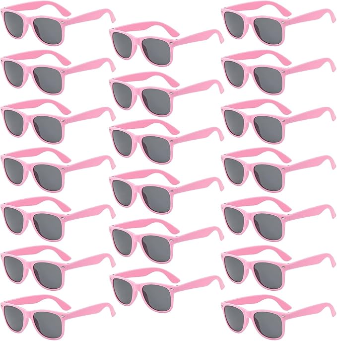 Pibupibu 10/20 Packs Adults Wholesale Neon Colors Square Retro Style Party Favors Sunglasses