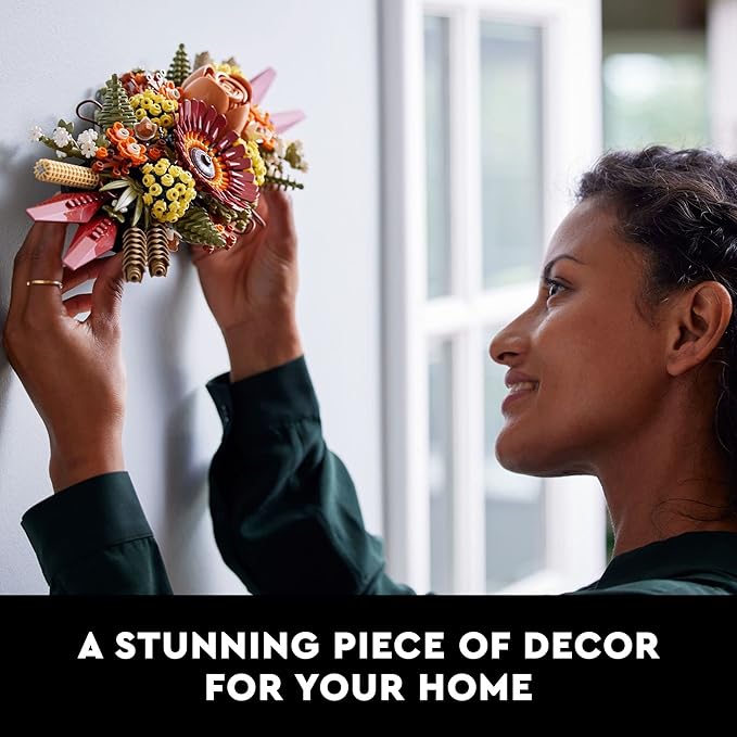 LEGO Icons Dried Flower Centerpiece Building Sets for Adults, Ages 18+ Years - Fall & Thanksgiving Decorations for Dinner Table or Mantel - 10314