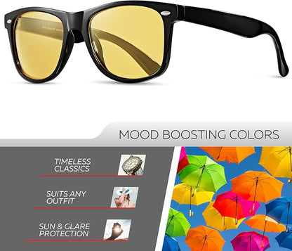 Retro Rewind Polarized Sunglasses for Men and Women - UV Protection Classic Sun Glasses