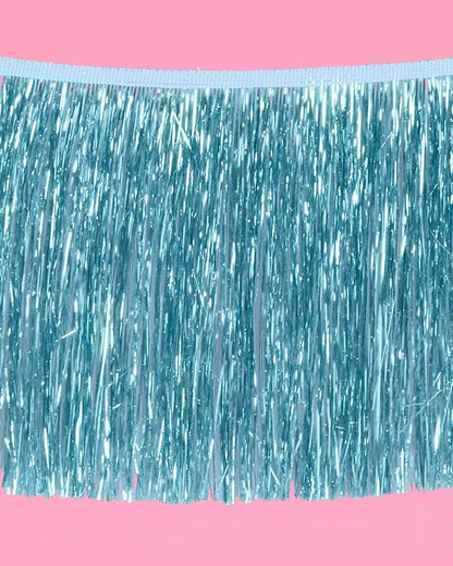 xo, Fetti Blue Fringe Banner - 5 Ft. | Bachelorette Party Decorations, Birthday Party Decor, Baby Shower Supplies, Photo Booth Banner Backdrop