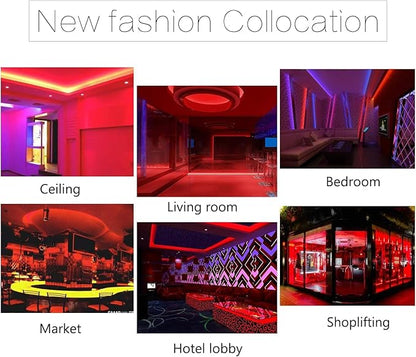 5050 RGB LED Strip Lights AC 110V Home Decoration Multi-Colors/Dimmable/Multi-Modes/Waterproof/Flexible LED Rope Light with Remote (32.8ft/10m)