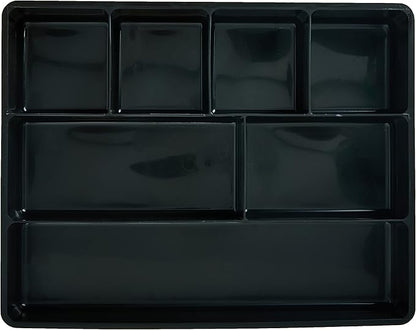 Rubbermaid Extra Deep Desk Drawer Director Tray, Plastic, 11.875 x 15 x 2.5 Inches, Black (Pack of 2)