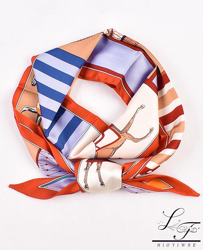 Head Scarf Hair Neck Scarves For Women Purse Bag Scarfs For Handbags Silky Long Thin Satin Headscarf Fashion