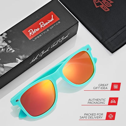 Retro Rewind Polarized Sunglasses for Men and Women - UV Protection Classic Sun Glasses