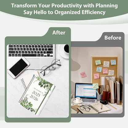 Planner 2025-2026, Weekly and Monthly Calendar Academic Planner (July 2025 - June 2026), Hardcover Teacher School Student Agenda with Tabs, Ideal for School Office Supplies, A5 (6.3" x 8.5")