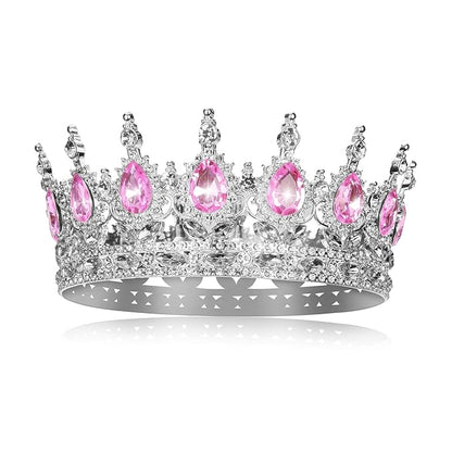 Onedor Silver Crown for Women Crystal Rhinestone Tiara Queen Headpiece for Wedding Prom Pageant Birthday Princess Theme Costume Party Hair Accessories and Cake Topper Decoration