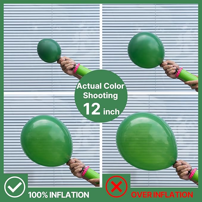 PartyWoo Dark Green Balloons 101pcs 12 Inch Emerald Hunter Forest Green Balloons for Wedding Boy Baby Shower Birthday Christmas Graduation Dinosaur Jungle Golf Theme Party Decorations Green-Y56