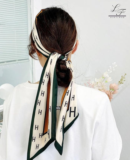 Head Scarf Hair Neck Scarves For Women Purse Bag Scarfs For Handbags Silky Long Thin Satin Headscarf Fashion