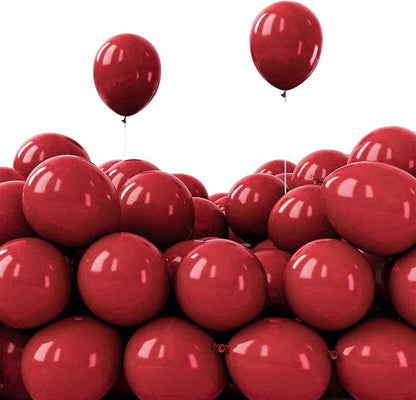 PartyWoo Burgundy Balloons 50pcs 5 Inch Small Dark Chestnut Red Maroon Balloons for Graduation Wedding Thanksgiving Birthday Bachelorette Citizenship Strawberry Theme Party Decorations Red-Y62