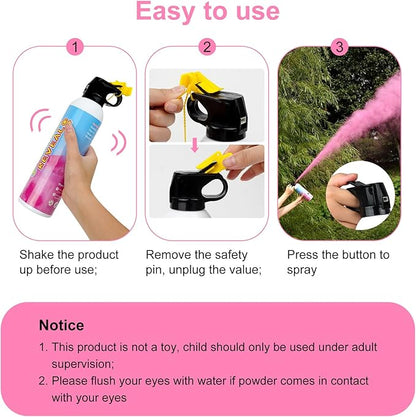 Merear Gender Reveal Fire Extinguisher 4 Packs, Gender Reveal Ideas, Girl Baby Reveal Party Idea for Gender Reveal Decorations(Pink)