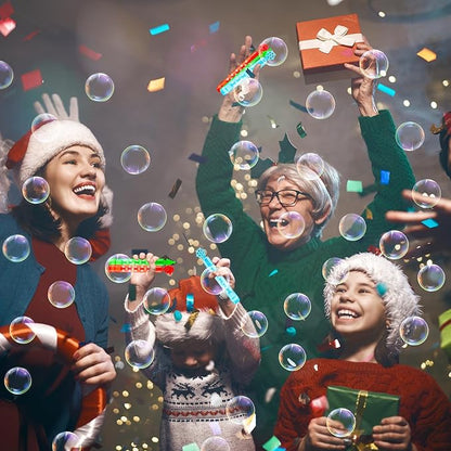 Bulk Christmas Giveaways for Toddlers 200 Pack, Xmas Mini Bubbles Toys Gifts Party Favor Supplies Bulk for Kids, Goody Treat Bag Stocking Stuffer Filler Preschool Prizes Activities for Boys Girls
