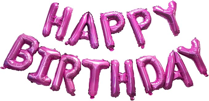 Rose Pink Happy Birthdays Banner - GREATRIL Party Decorations for Birthdays/Unicorn/Mermaid/Butterfly/Bachelorette Happy Birthdays Letters