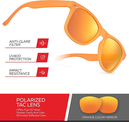 Retro Rewind Polarized Sunglasses for Men and Women - UV Protection Classic Sun Glasses