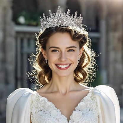 Tiaras and Crowns for Women Crystal Princess Tiaras Rhinestone Queen Crowns For Wedding Bridal Birthday Prom Pageant Party (Tiara 100)