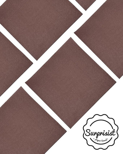 VanDyke Brown Cocktail Napkins 5 * 5inch disposable Beverage Napkin paper for Cocktail, Wedding, Dinner，Birthday Party Dessert Wine Paper Napkins（ 120 Count）