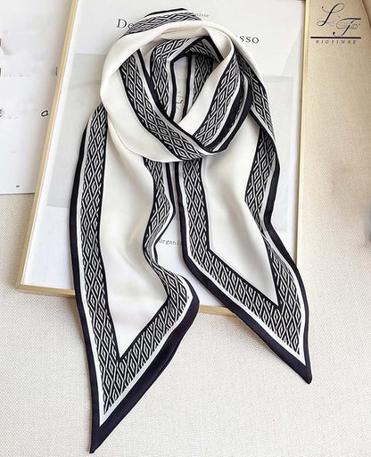 Head Scarf Hair Neck Scarves For Women Purse Bag Scarfs For Handbags Silky Long Thin Satin Headscarf Fashion