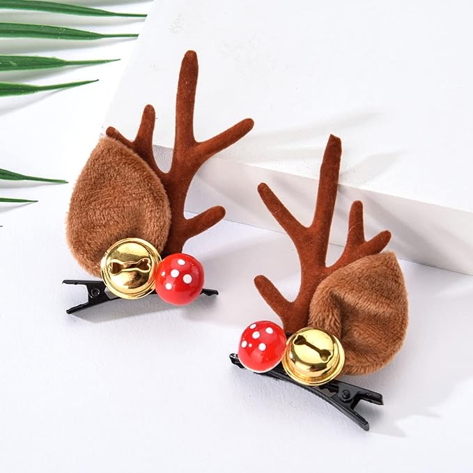 TOECWEGR Christmas Reindeer Antlers Headband Hair Clips Hair Hoop Girl Holiday Beauty Headdress