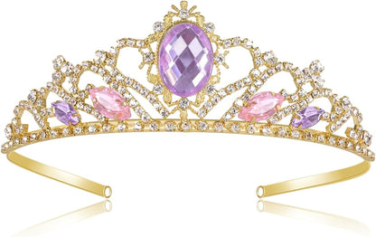 Princess Crown Sparkle Gold Crown Headband Princess Dress Up Accessories for Halloween Christmas Party
