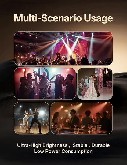 LED Par Lights 36 LED Stage Lights 9 Modes RGB DJ Lights with Sound Activated Remote and DMX Control DJ Uplighting for Birthday Party Events Wedding Christmas Stage Lighting (2 Packs)